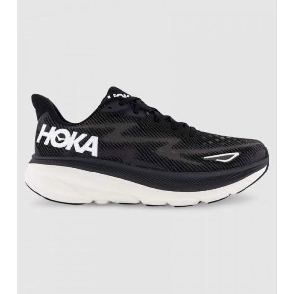 Hoka Clifton 9 (2E Wide) Mens Shoes (Black - Size 10)