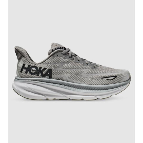 Hoka Clifton 9 (2E Wide) Mens Shoes (Grey - Size 10)