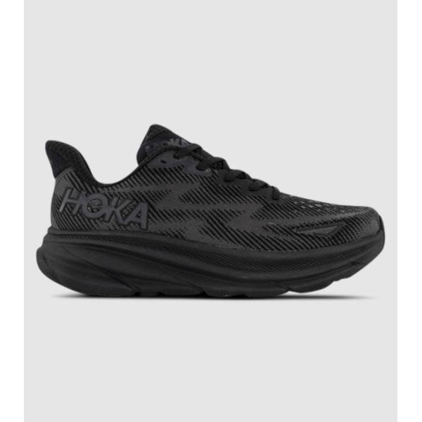 Hoka Clifton 9 (D Wide) Womens Shoes (Black - Size 6)