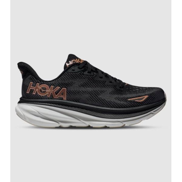 Hoka Clifton 9 (D Wide) Womens Shoes (Black - Size 9.5)