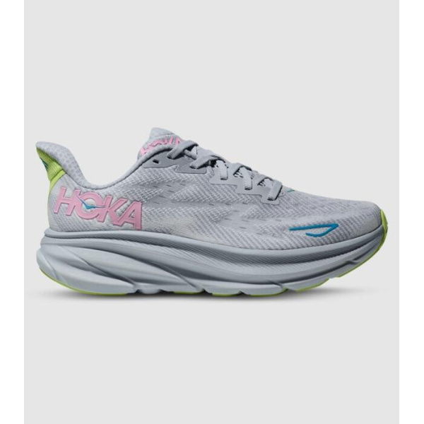 Hoka Clifton 9 (D Wide) Womens Shoes (Grey - Size 10)