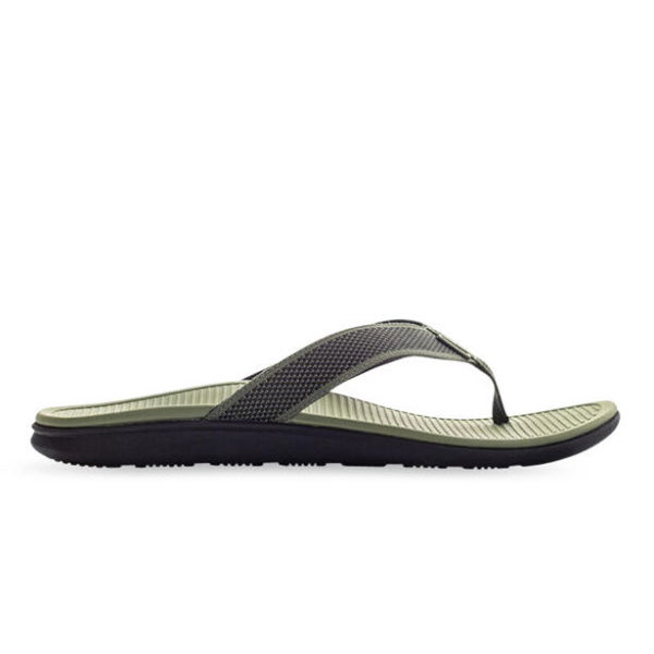 Lightfeet Refresh Thong Mens Khaki Black (Green - Size 6)