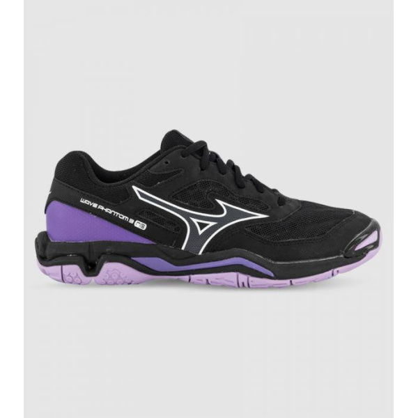 Mizuno Wave Phantom 3 Netball (D Wide) Womens Netball Shoes (Black - Size 10.5)