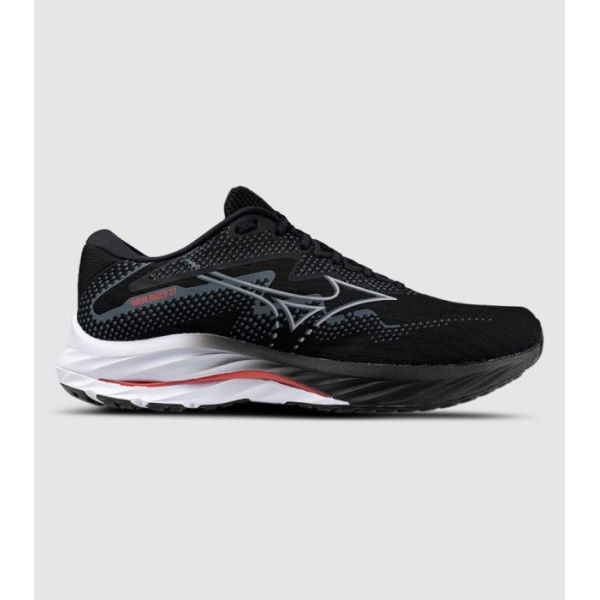 Mizuno Wave Rider 27 (2E Wide) Mens (Black - Size 10)