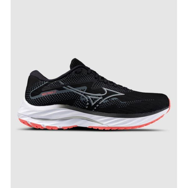 Mizuno Wave Rider 27 (D Wide) Womens (Black - Size 10)