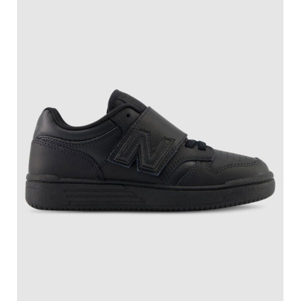 New Balance 480 (Ps) Kids Shoes (Black - Size 1)