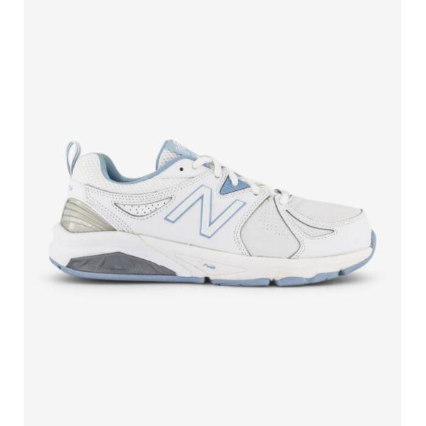 New Balance 857 V2 (2E) Womens White Blue Shoes (White - Size 10)