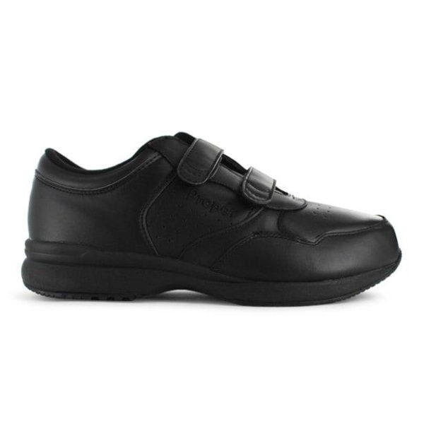 Propet Lifewalker Strap (3E) Mens Black Shoes (Black - Size 10.5)