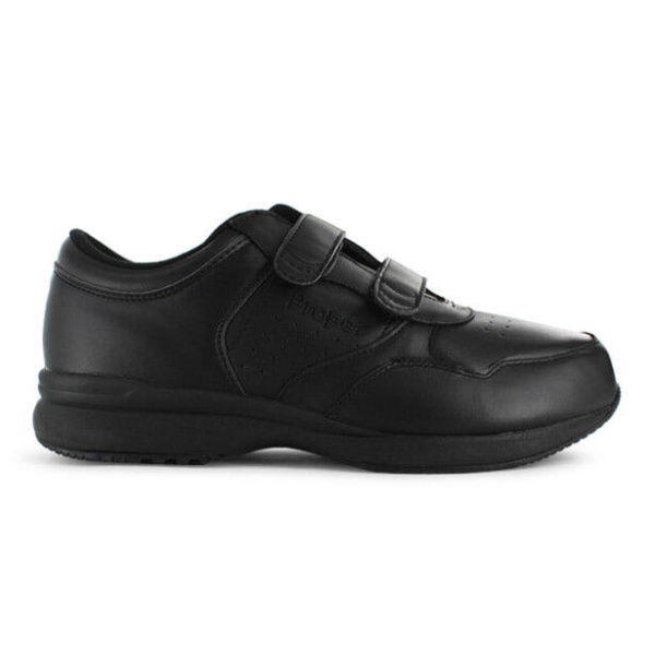 Propet Lifewalker Strap (3E) Mens Black Shoes (Black - Size 7.5)