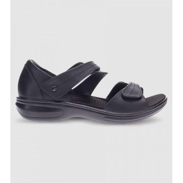 Revere Geneva (D Wide) Womens Sandal Shoes (Black - Size 8)