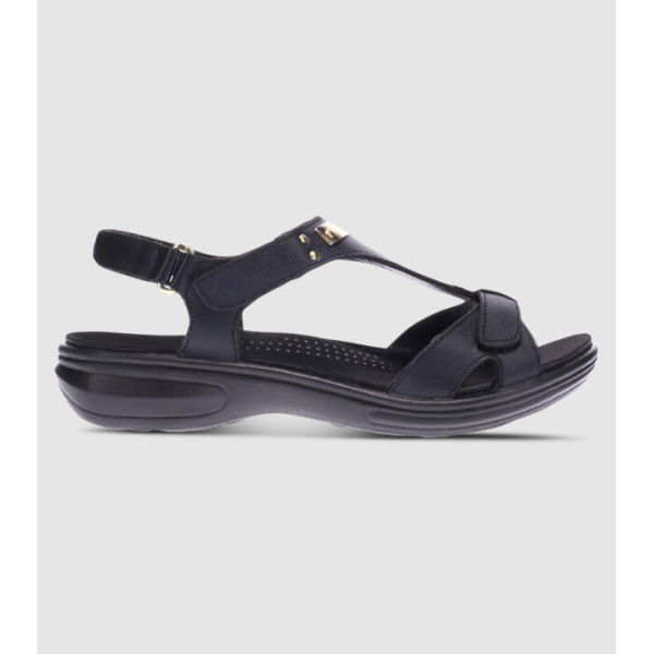 Revere Santa Monica Womens Sandal (Black - Size 6)