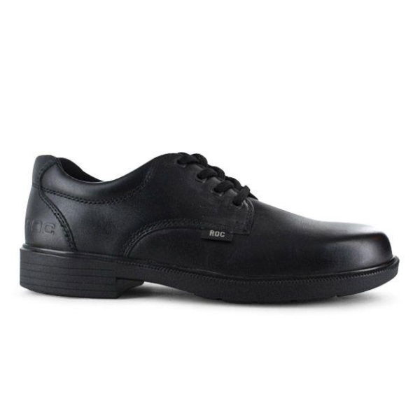 Roc Rockford Senior Boys School Shoes (Black - Size 4)