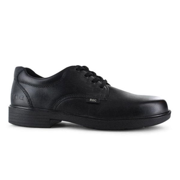 Roc Rockford Senior Boys School Shoes (Black - Size 4.5)