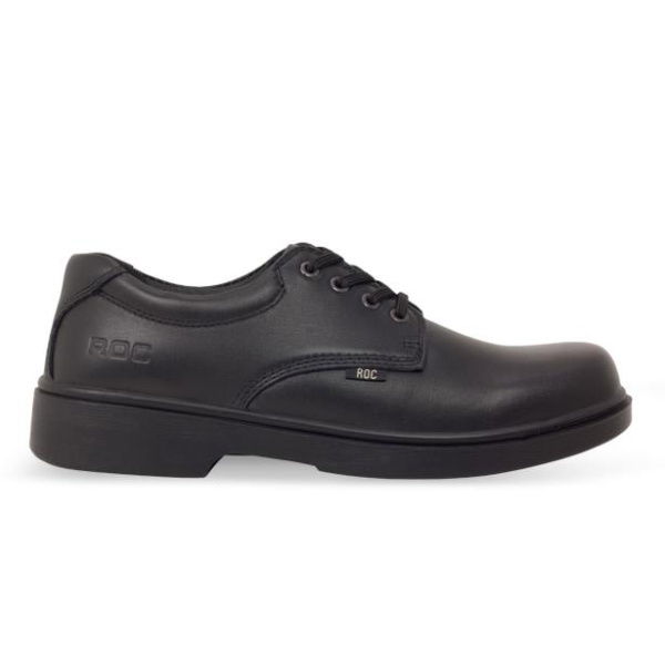 Roc Strobe Senior Boys School Shoes (Black - Size 4.5)