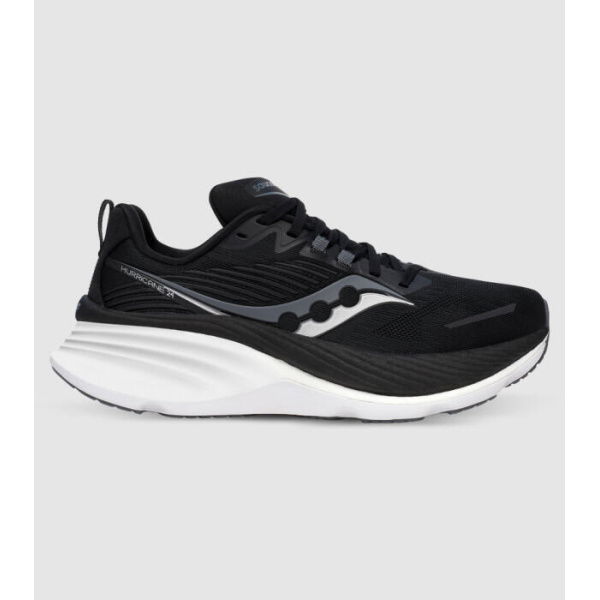 Saucony Hurricane 24 (D Wide) Womens Shoes (Black - Size 9)