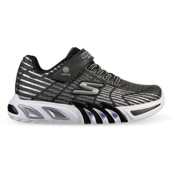 Skechers Flex Glow Elite (Ps) Kids Black Grey Shoes (Black - Size 11)