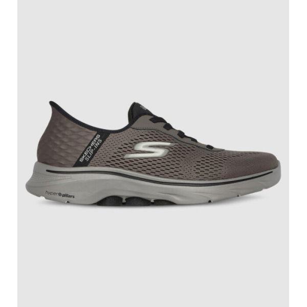 Skechers Slip Ins Go Walk 7 Free Hand 2 Mens (Brown - Size 8)