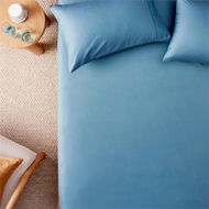 Detailed information about the product Adairs 1500TC Brooklyn Separates Denim Flat Sheet - Blue (Blue King/Super King)