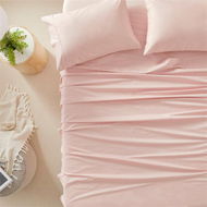 Detailed information about the product Adairs Pink King Single 1500TC Brooklyn Separates Nude Pink Fitted Sheet