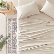 Detailed information about the product Adairs Natural 600TC Bamboo Cotton Single Sheet Set