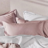 Detailed information about the product Adairs Pink 600TC Bamboo Cotton Violet Standard Tailored Pillowcase Pair