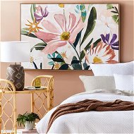 Detailed information about the product Adairs Amber Large Painted Blush Arrangement Canvas Wall Art - Pink (Pink Large)