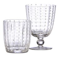 Detailed information about the product Adairs Clear White Amelia Drinkware Wine Glass