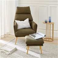 Detailed information about the product Adairs Green Anderson Evergreen Chair & Foot Rest 1 Seater