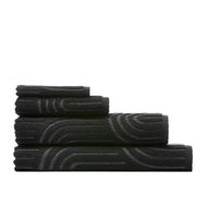 Detailed information about the product Adairs Black Archie Marle Towel Range Bath Sheet