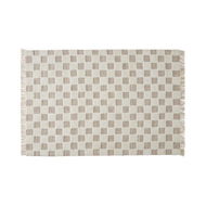 Detailed information about the product Adairs Archie Natural & Ivory Check Rug (Natural 160x230cm)