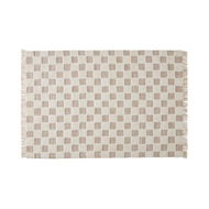 Detailed information about the product Adairs Archie Natural & Ivory Check Rug (Natural 200x300cm)