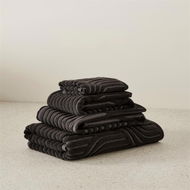 Detailed information about the product Adairs Black Bath Mat Archie Towel Range Bath Mat Black Marle