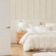 Detailed information about the product Adairs Natural Archie Tufted Bedlinen Double Macadamia QC