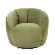 Detailed information about the product Adairs Ariel Fern Swivel Chair - Green (Green Chair)