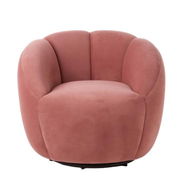 Detailed information about the product Adairs Ariel Rose Swivel Chair - Pink (Pink Chair)