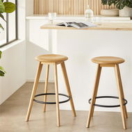 Detailed information about the product Adairs Asher Natural Black Counter Stool (Natural Counter Stool)