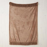 Detailed information about the product Adairs Brown Throw Aspen Hazelnut Fleece Tassel Throw Brown