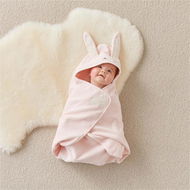 Detailed information about the product Adairs Pink Hooded Towel Baby Bath Time Bunny