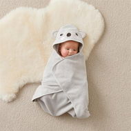 Detailed information about the product Adairs Grey Hooded Towel Baby Baby Bath Time Koala Hooded Towel