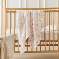 Detailed information about the product Adairs Baby Dahlia Floral Natural Baby Muslin Swaddles 2pk (Natural Swaddles)