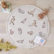 Detailed information about the product Adairs Baby Interactive Animals of Oz Knitted Play Mat - Natural (Natural Play Mat)