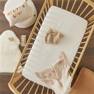 Detailed information about the product Adairs Natural Bassinet Baby Vintage Washed Linen Pearl Fitted Sheet