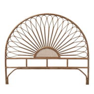 Detailed information about the product Adairs Natural King Bahama Rattan Bedhead King Walnut Half Moon