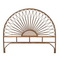 Detailed information about the product Adairs Natural Bahama Rattan Walnut Half Moon Double Bedhead