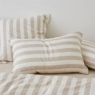 Detailed information about the product Adairs Natural European Pillowcase Each Bamboo Linen Stripe