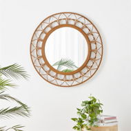 Detailed information about the product Adairs Natural Mirror Barbados Natural Round Mirror