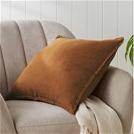 Detailed information about the product Adairs Brown Belgian Brown Sugar Vintage Washed Linen Cushion