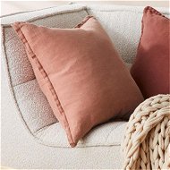 Detailed information about the product Adairs Pink Cushion Belgian Dusty Rose Vintage Washed Linen Cushion Pink