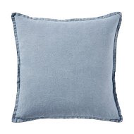 Detailed information about the product Adairs Blue Belgian Light Denim Vintage Washed Linen Cushion