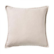 Detailed information about the product Adairs Natural Large Belgian Linen Vintage Washed Linen Cushion